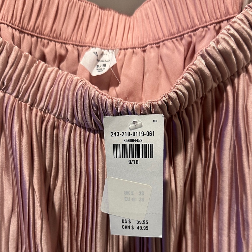 Abercrombie Kids Pink Pleated Midi Skirt - Picture 2 of 5